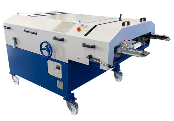 Schlebach SPM 30/80 RS LS, masina de profilat h profil 25mm, masurare electromecanica, taiere manuala transversala, rola taiere longitudinala [1]