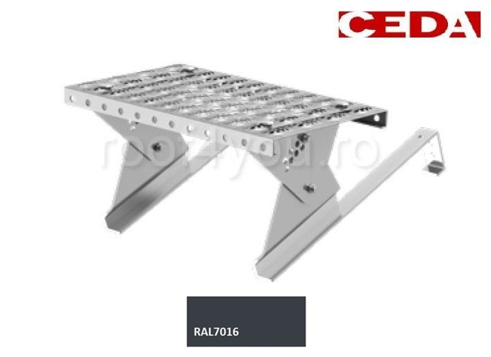 Set de acces pe acoperis cu tigle de pana la 52cm, din otel galvanizat prevopsit, 40cm [1]