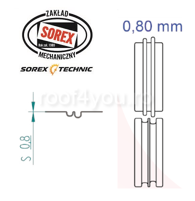Set placute de profilare 0,80 mm GA080 Sorex [1]