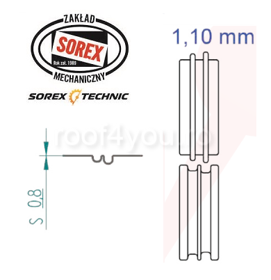 Set placute de profilare 1,10 mm GA110 Sorex [1]