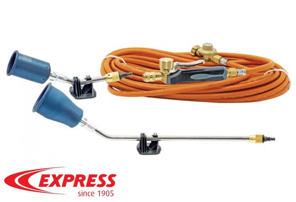 Set torță pe gaz Titan’ Express cu 2 arzătoare și furtun 20 m [3]