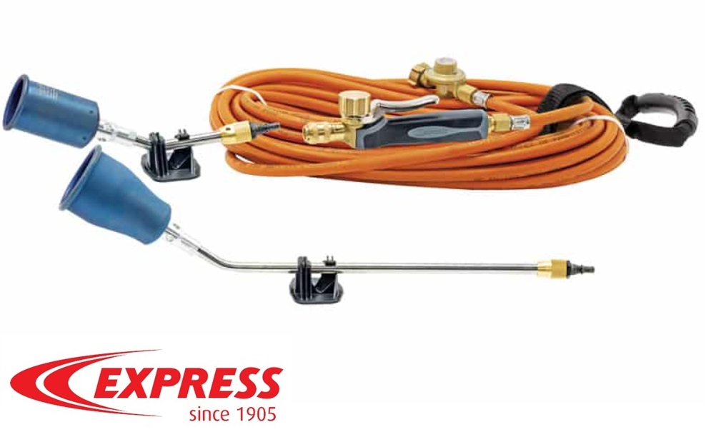 Set torță pe gaz Titan’ Express cu 2 arzătoare și furtun 20 m [1]