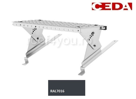 Set treapta acces acoperis, 40cm, din otel, pentru invelitoare cu tigla metalica ondulata, dimensiune tigla 330/30 mm [1]