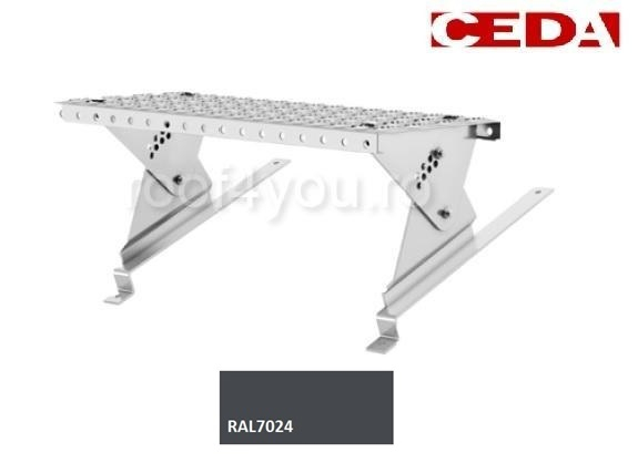 Set treapta acces acoperis, 40cm, din otel, pentru invelitoare cu tigla metalica ondulata, dimensiune tigla 370/35 mm [1]