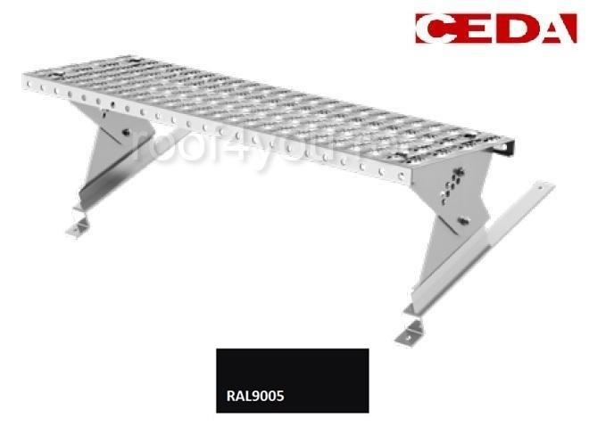 Set treapta acces acoperis, 80cm, din otel, pentru invelitoare cu tigla metalica ondulata, dimensiune tigla 350/35 mm [1]