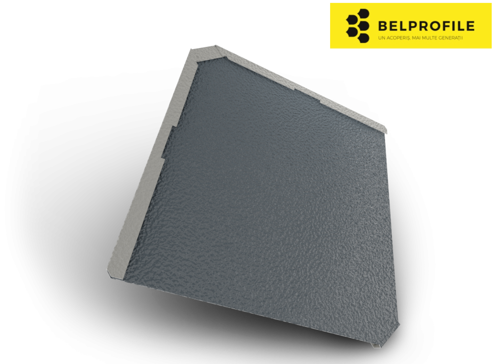 Solzi metalici QUADRA, din aluminiu prevopsit, finisaj EMBOSAT, 0.7mm [1]