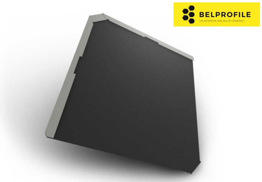 Solzi metalici QUADRA, din otel prevopsit, finisaj SANDSHAPE, 0.5 mm [1]