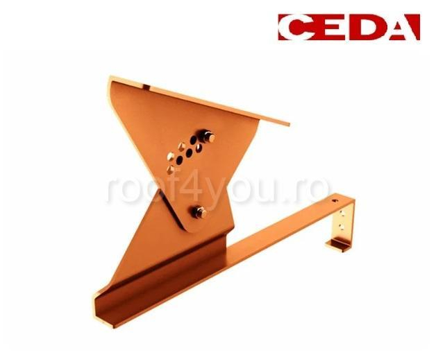 Suport treapta scara acces pe acoperis cu tigle de pana la 47cm, din cupru [1]