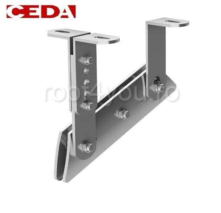 Suport treapta din aluminiu pentru tabla faltuita,Tip A, 20°-50°, RAL AL Natural [1]