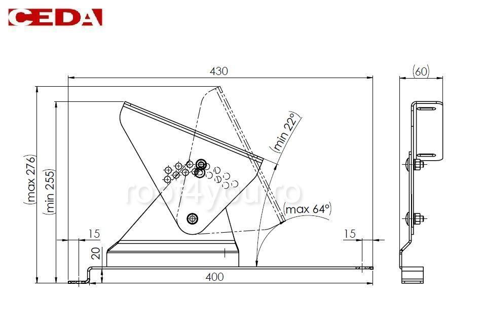 Suport treapta din otel prevopsit pentru tigla metalica, 400/20 [2]