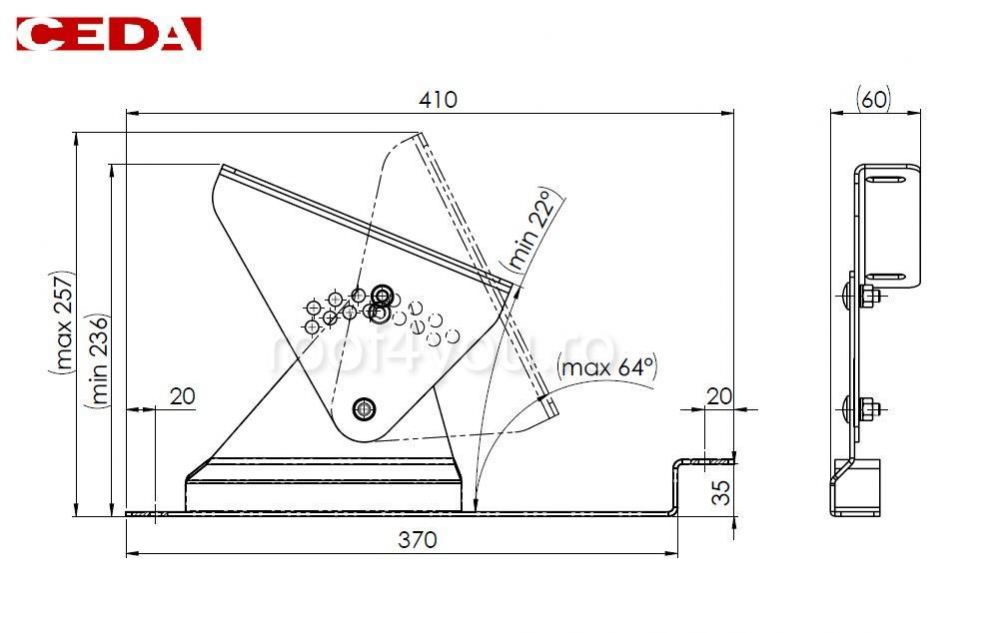Suport treapta din otel prevopsit pentru tigla metalica Regle, 370/35 [2]