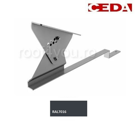 Suport treapta scara acces pe acoperis cu plăci de fibrociment, din aluminiu [1]
