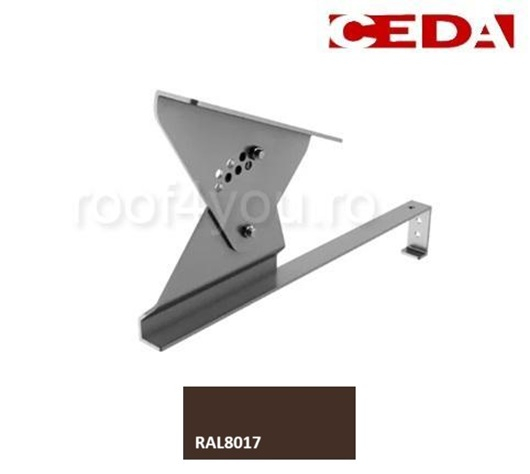 Suport treapta scara acces pe acoperis cu țigle de pana la 52cm, din otel prevopsit [1]