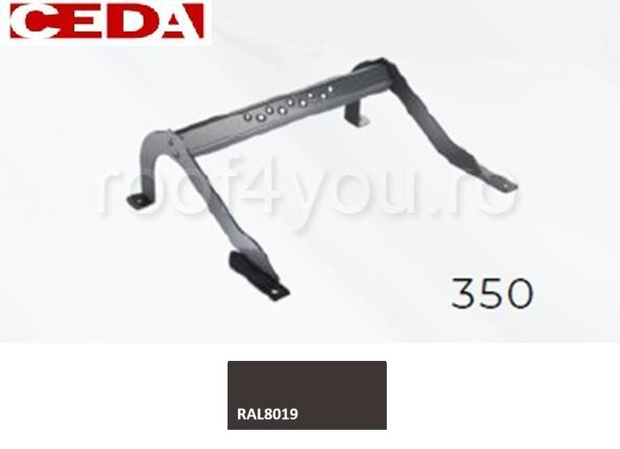 Trepte pentru acces pe acoperis de tabla, din otel prevopsit, modul 350, latime 420mm [1]