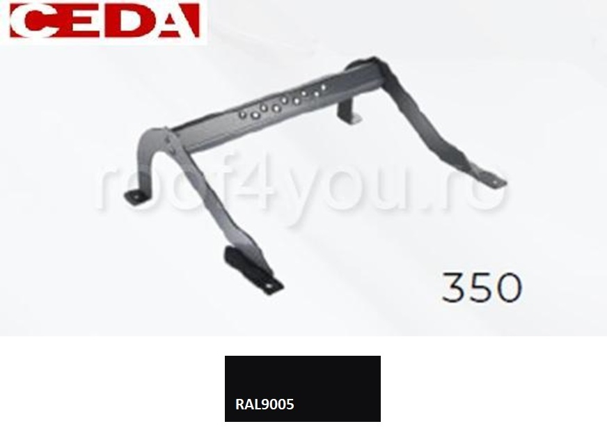 Trepte pentru acces pe acoperis de tabla, din otel prevopsit, modul 350, latime 420mm [1]