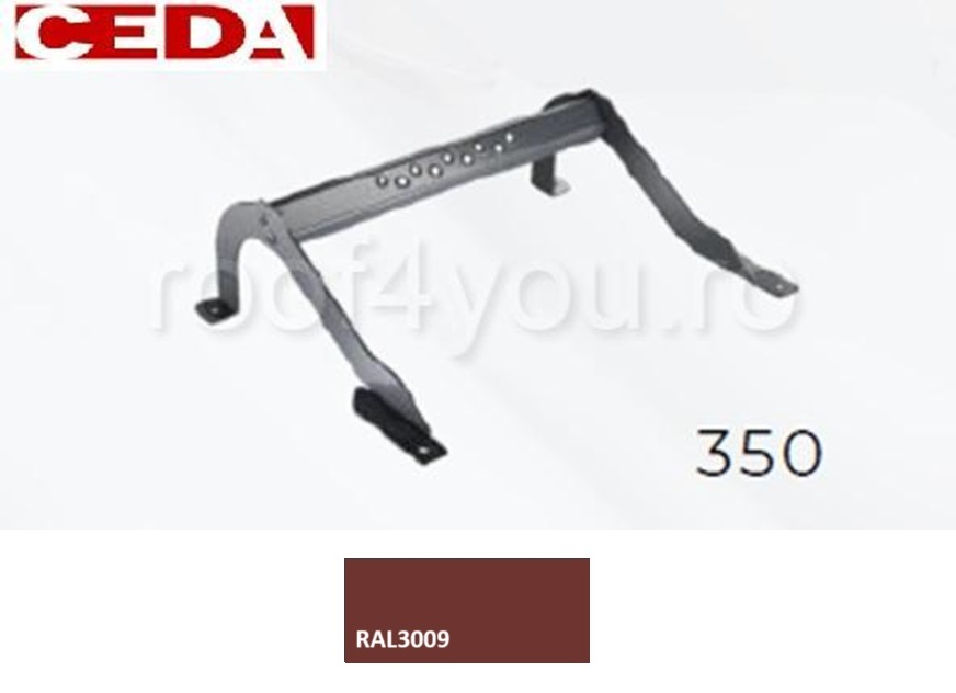Trepte pentru acces pe acoperis de tabla, din otel prevopsit, modul 350, latime 420mm [1]