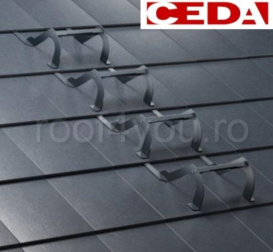 Trepte pentru acces pe acoperis plat, din otel prevopsit, latime 420mm [2]