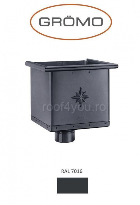 Vazon Ø100, Aluminiu GROMO, RAL 7016 [1]