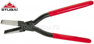 Clesti drepti - Clește pentru tabla, cu vârf plat si articulație suprapusa, 240mm