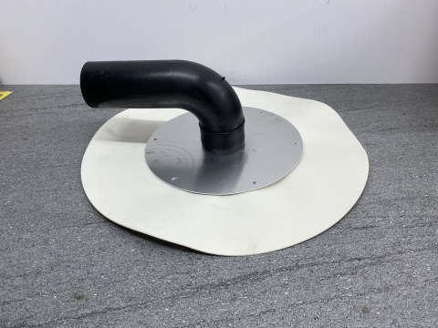 Invelitori plate in sistem EPDM - Gură de scurgere verticală cu cot îndoit la 90° AlphaThor SNOW