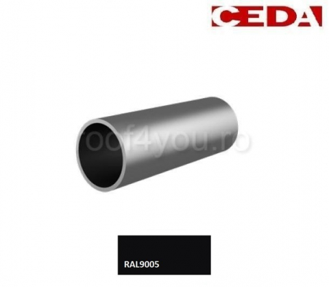 - Aluminiu prevopsit - Parazapada bara din aluminiu, 30 mm / 200 cm, Ral 7001, CEDA