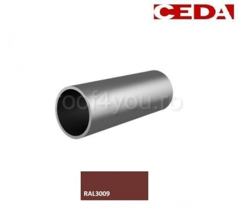 - Aluminiu prevopsit - Parazapada bara din aluminiu, 30 mm / 200 cm, Ral 7001, CEDA
