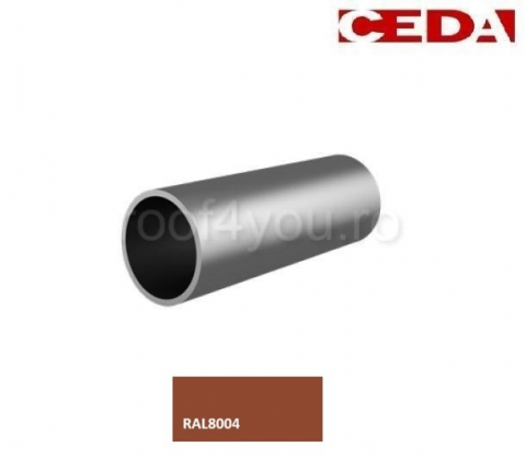 - Aluminiu prevopsit - Parazapada bara din aluminiu, 30 mm / 200 cm, Ral 7001, CEDA