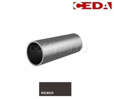 - Aluminiu prevopsit - Parazapada bara din aluminiu, 30 mm / 200 cm, Ral 7001, CEDA