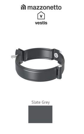 - Jgheaburi si burlane din aluminiu prevopsit - Bratara burlan circular Ø100, Aluminiu Mazzonetto Vestis, RAL SLATE GREY