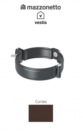 - Jgheaburi si burlane din aluminiu prevopsit - Bratara burlan circular Ø80, Aluminiu Mazzonetto Vestis, RAL  CORTEX