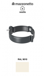 Aluminiu prevopsit - Bratara burlan semicircular Ø100, Aluminiu Mazzonetto Vestis, RAL 9010