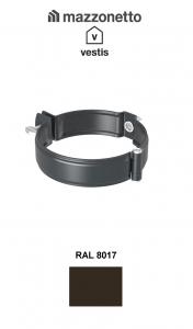 - Jgheaburi si burlane din aluminiu prevopsit - Bratara burlan semicircular Ø80, Aluminiu Mazzonetto Vestis, RAL 8017