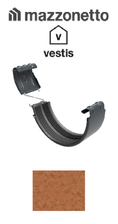 - Jgheaburi si burlane din aluminiu prevopsit - Bratara jgheab Ø150, Aluminiu Mazzonetto Vestis, RAL Copper