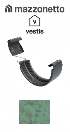 Bratara jgheab Ø150, Aluminiu Mazzonetto Vestis, RAL Copper Green [1]