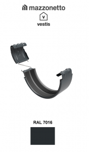 - Jgheaburi si burlane din aluminiu prevopsit - Bratara jgheab Ø190, Aluminiu Mazzonetto Vestis, RAL 7016