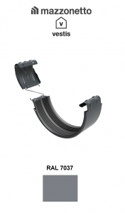 - Jgheaburi si burlane din aluminiu prevopsit - Bratara jgheab Ø190, Aluminiu Mazzonetto Vestis, RAL 7037