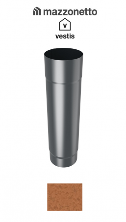 Aluminiu prevopsit - Burlan rotund Ø100 ( 2-3-m), Aluminiu Mazzonetto Vestis, RAL Copper