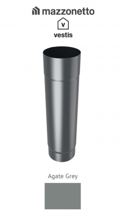 - Jgheaburi si burlane din aluminiu prevopsit - Burlan circular Ø100, L=3m, Aluminiu Mazzonetto Vestis, RAL AGATE GREY