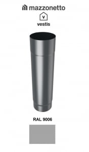 Burlan rotund Ø100 ( 2-3-m), Aluminiu Mazzonetto Vestis, RAL 9006 [1]