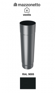- Sisteme invelitori si fatade - Burlan rotund Ø80 ( 2-3-m), Aluminiu Mazzonetto Vestis, RAL 9005