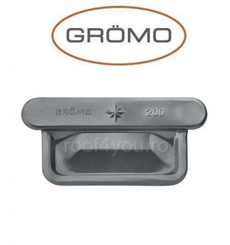 - Jgheaburi si burlane din aluminiu prevopsit - Capac jgheab rectangular 333mm, Aluminiu GROMO, RAL 7005