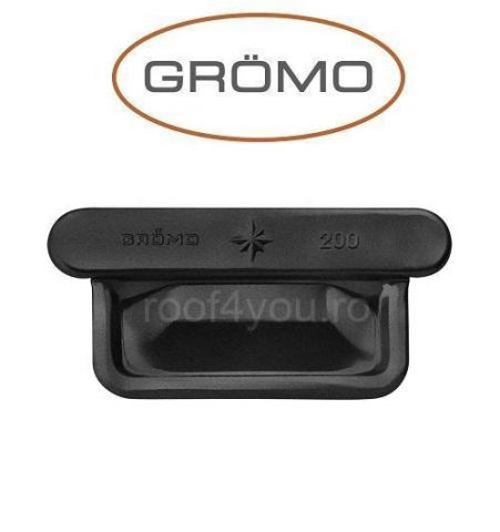- Jgheaburi si burlane din aluminiu prevopsit - Capac jgheab rectangular 333mm, Aluminiu GROMO, RAL 9005