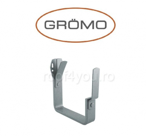 - Jgheaburi si burlane din aluminiu prevopsit - Carlig de pazie pentru jgheab rectangular 333mm, Aluminiu GROMO, RAL 7005