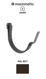 - Jgheaburi si burlane din aluminiu prevopsit - Carlig semicircular de pazie pentru jgheab Ø150, Aluminiu Mazzonetto Vestis, RAL 8017