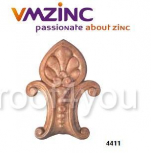 Ornamente aplicabile - Cheie pentru ferestrele "bull's eyes" si lucarna standard VMZINC, inaltime 290 mm, latime 215 mm, Model 4411