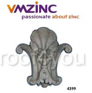 Ornamente aplicabile - Cheie pentru ferestrele "bull's eyes" si lucarna standard VMZINC, inaltime 430 mm, latime 390 mm, Model 4399