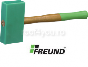 Ciocane cu cap din plastic - Ciocan din PVC Tinman's cu maner de lemn Hickory, 145x35 mm, Freund
