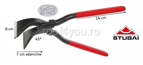 Clesti 45° - Cleste faltuire 45°, articulatie suprapusa 80mm