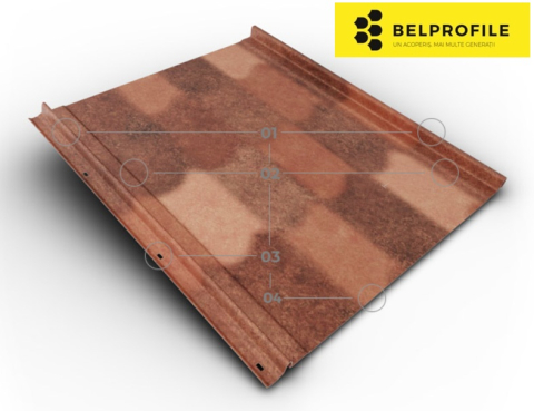 - Tabla click din otel prevopsit - Click Flat, Andalusia, finisaj Printech, 0.5 mm