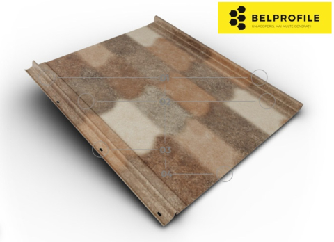 - Tabla click din otel prevopsit - Click Flat, Granada, finisaj Printech, 0.5 mm